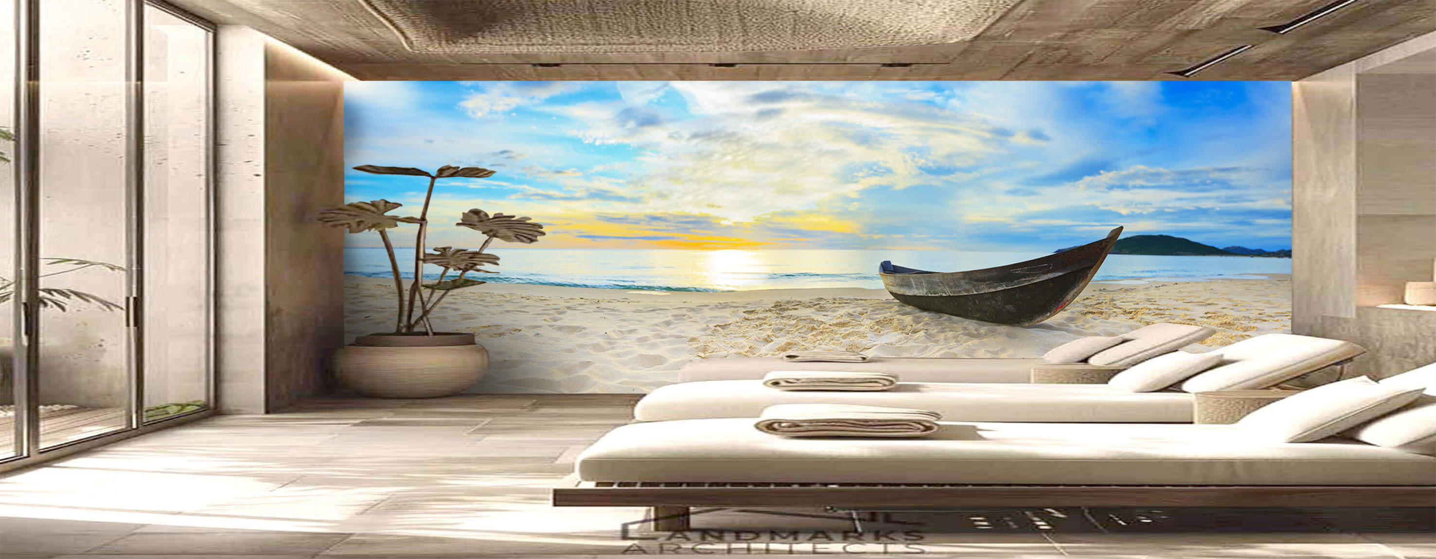 strand, Boot, Meer, Sand, Wandbild, dschungel, schilder?, no