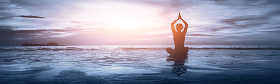 Sportler, Yoga, Nachtaufnahmen, Sonnenuntergang, Silhouette