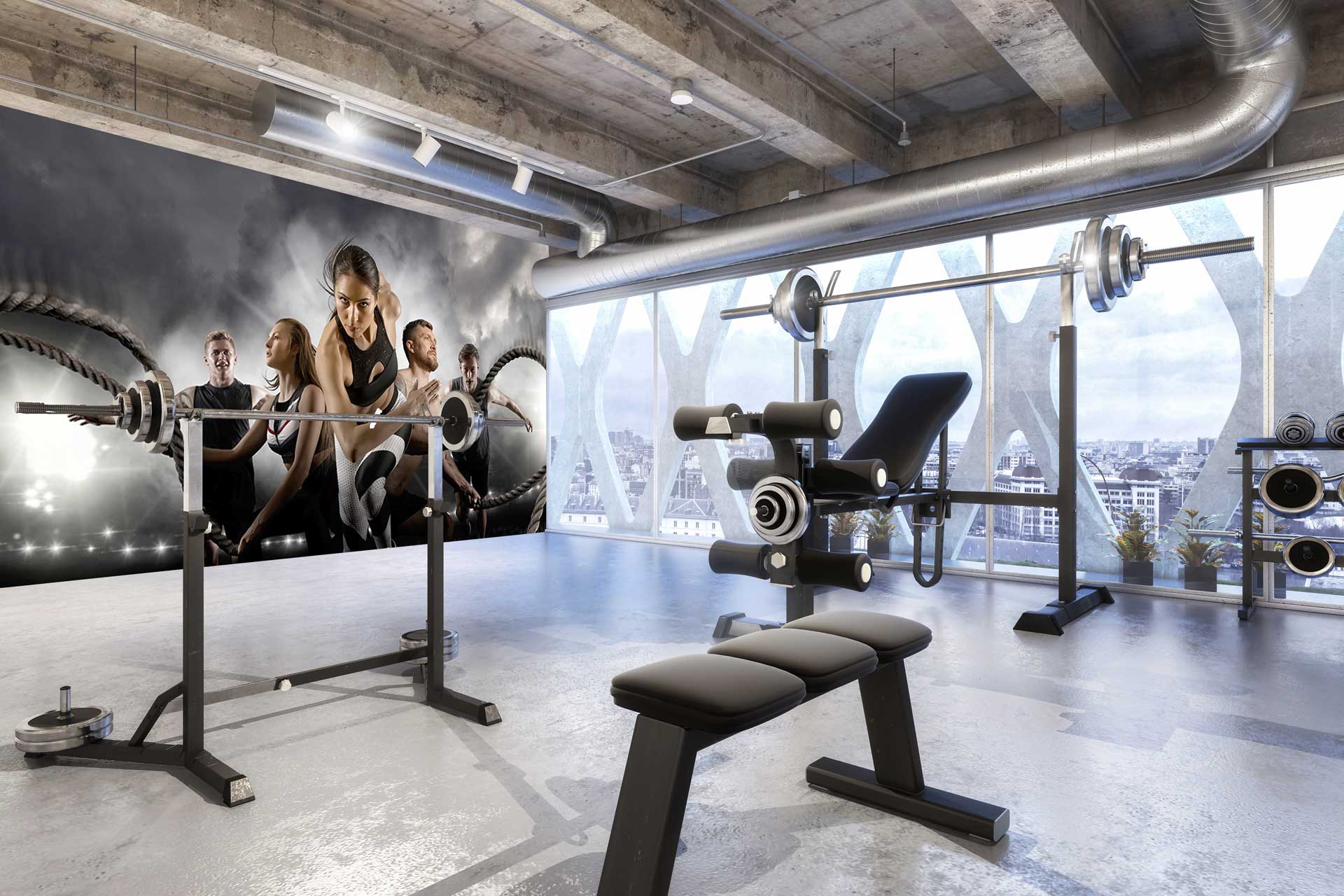 Individuelle Wandgestaltung für Fitnessstudios